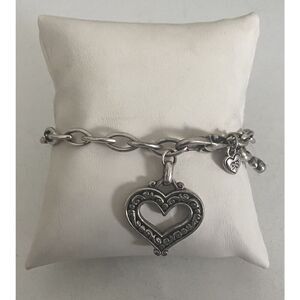 Vintage Iconic Brighton Chain Heart Scroll Bracelet